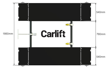 YL635B Profesionální nůžkový zvedák na auto Carlift 3500kg/1180mm - noznicovy-zdvihak-pre-auto-carlift-2