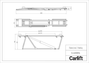 L750HL Profesionální přenosný zvedák na auto Carlift CL3200HL - 3,2t - l750hl-cl3200hl-carlift-zvedak-na-auto