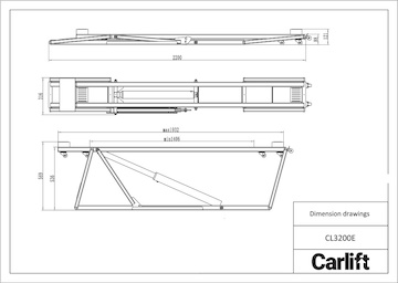 L850HL Profesionální přenosný zvedák na auto Carlift CL3200E - 3,2t - l850hl-cl3200e-nuzkovy-zvedak-pro-auto