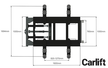 YL628 Mobilní nůžkový zvedák Carlift - 2,8t - mobilny-noznicovy-zdvihak-na-auto-2800kg