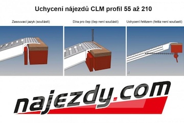 115.30.SB Hliníkové nájezdy - 3m / 3,7t - uchyceni-najezdu