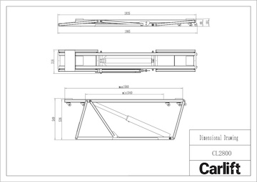 L520H Profesionální přenosný zvedák na auto Carlift CL2800  - cl2800-l520h-carlift-zvedak-na-auto
